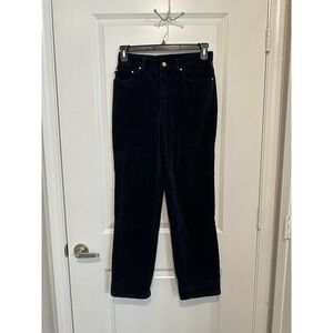 Vintage Lauren‎ Ralph Lauren Corduroy Pants Navy Blue 6 Made in Hong Kong